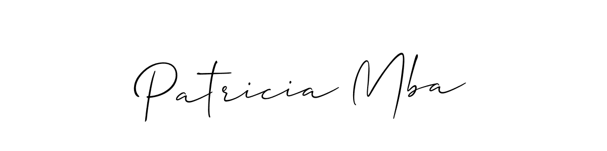 Patricia Mba stylish signature style. Best Handwritten Sign (Allison_Script) for my name. Handwritten Signature Collection Ideas for my name Patricia Mba. Patricia Mba signature style 2 images and pictures png