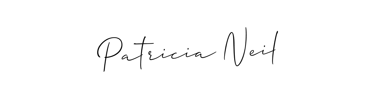 Make a beautiful signature design for name Patricia Neil. With this signature (Allison_Script) style, you can create a handwritten signature for free. Patricia Neil signature style 2 images and pictures png