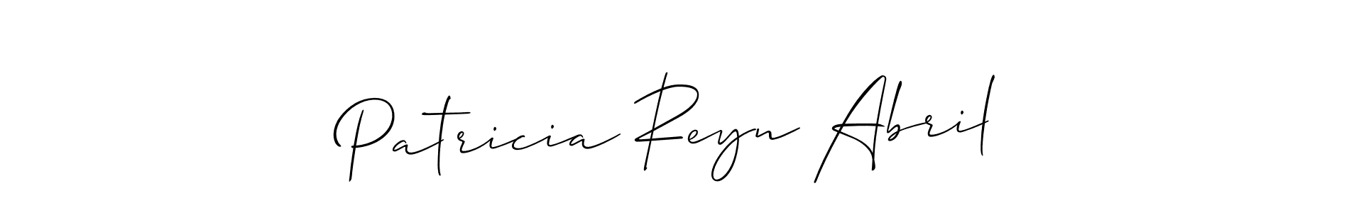 The best way (Allison_Script) to make a short signature is to pick only two or three words in your name. The name Patricia Reyn Abril include a total of six letters. For converting this name. Patricia Reyn Abril signature style 2 images and pictures png