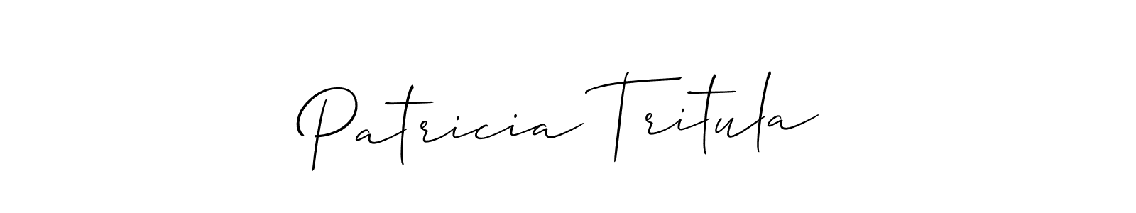 Similarly Allison_Script is the best handwritten signature design. Signature creator online .You can use it as an online autograph creator for name Patricia Tritula. Patricia Tritula signature style 2 images and pictures png