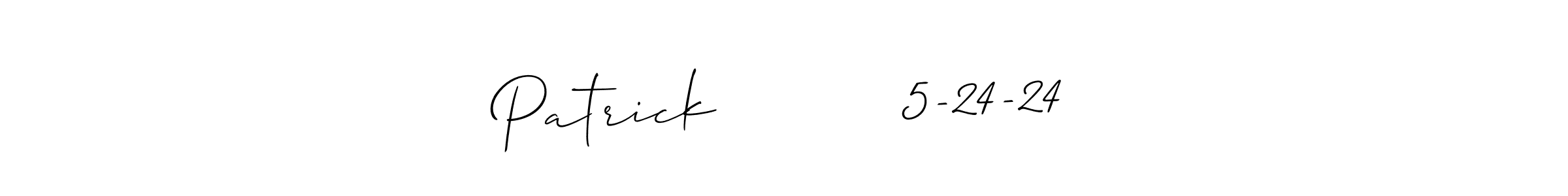 if you are searching for the best signature style for your name Patrick          5-24-24. so please give up your signature search. here we have designed multiple signature styles  using Allison_Script. Patrick          5-24-24 signature style 2 images and pictures png