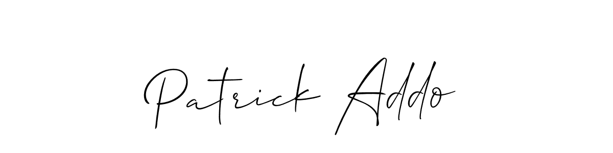 Also You can easily find your signature by using the search form. We will create Patrick Addo name handwritten signature images for you free of cost using Allison_Script sign style. Patrick Addo signature style 2 images and pictures png