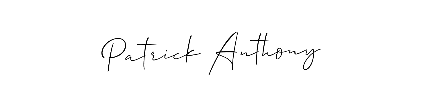 Also we have Patrick Anthony name is the best signature style. Create professional handwritten signature collection using Allison_Script autograph style. Patrick Anthony signature style 2 images and pictures png