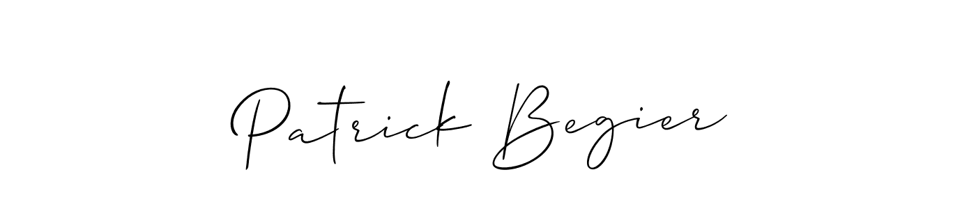 Make a beautiful signature design for name Patrick Begier. With this signature (Allison_Script) style, you can create a handwritten signature for free. Patrick Begier signature style 2 images and pictures png