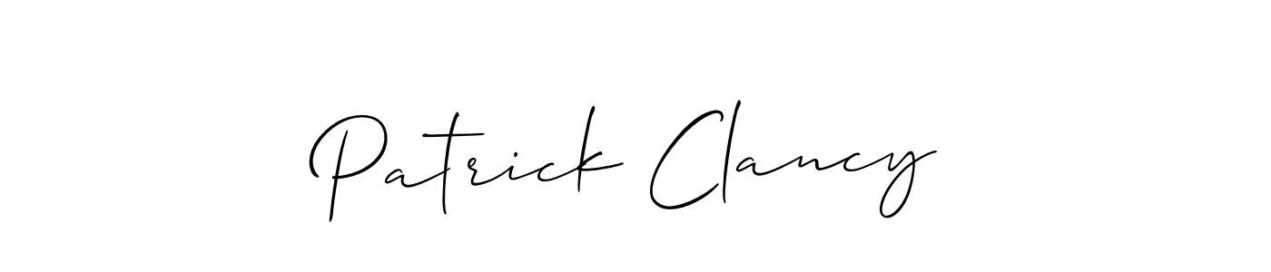 Create a beautiful signature design for name Patrick Clancy. With this signature (Allison_Script) fonts, you can make a handwritten signature for free. Patrick Clancy signature style 2 images and pictures png