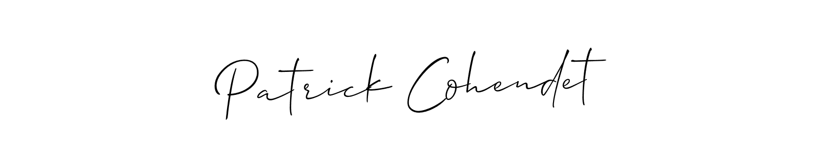 How to make Patrick Cohendet signature? Allison_Script is a professional autograph style. Create handwritten signature for Patrick Cohendet name. Patrick Cohendet signature style 2 images and pictures png