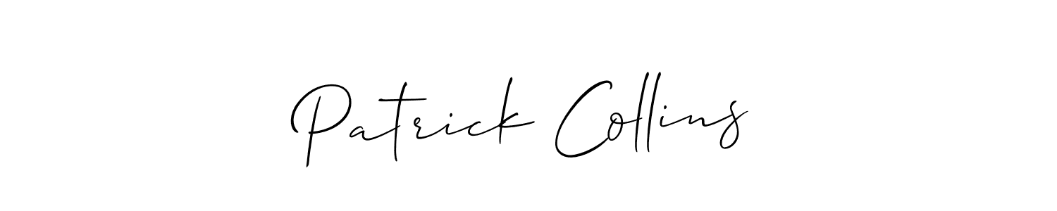 How to make Patrick Collins name signature. Use Allison_Script style for creating short signs online. This is the latest handwritten sign. Patrick Collins signature style 2 images and pictures png