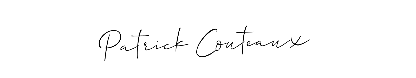 Create a beautiful signature design for name Patrick Couteaux. With this signature (Allison_Script) fonts, you can make a handwritten signature for free. Patrick Couteaux signature style 2 images and pictures png