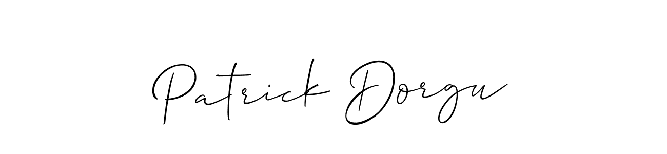 The best way (Allison_Script) to make a short signature is to pick only two or three words in your name. The name Patrick Dorgu include a total of six letters. For converting this name. Patrick Dorgu signature style 2 images and pictures png