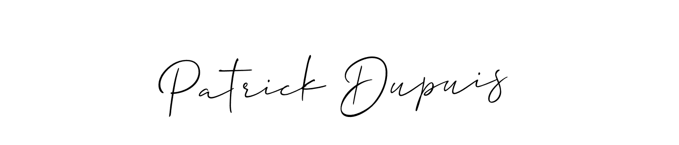 Patrick Dupuis stylish signature style. Best Handwritten Sign (Allison_Script) for my name. Handwritten Signature Collection Ideas for my name Patrick Dupuis. Patrick Dupuis signature style 2 images and pictures png