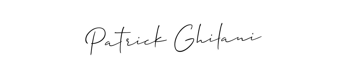 Make a beautiful signature design for name Patrick Ghilani. With this signature (Allison_Script) style, you can create a handwritten signature for free. Patrick Ghilani signature style 2 images and pictures png