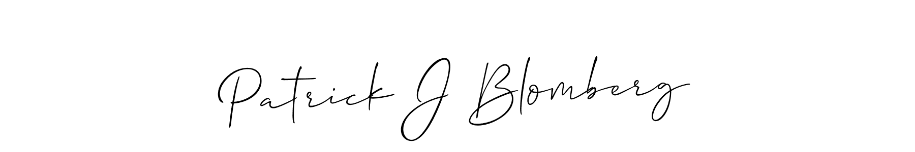 It looks lik you need a new signature style for name Patrick J Blomberg. Design unique handwritten (Allison_Script) signature with our free signature maker in just a few clicks. Patrick J Blomberg signature style 2 images and pictures png