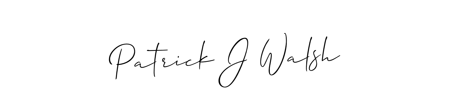 Make a beautiful signature design for name Patrick J Walsh. With this signature (Allison_Script) style, you can create a handwritten signature for free. Patrick J Walsh signature style 2 images and pictures png