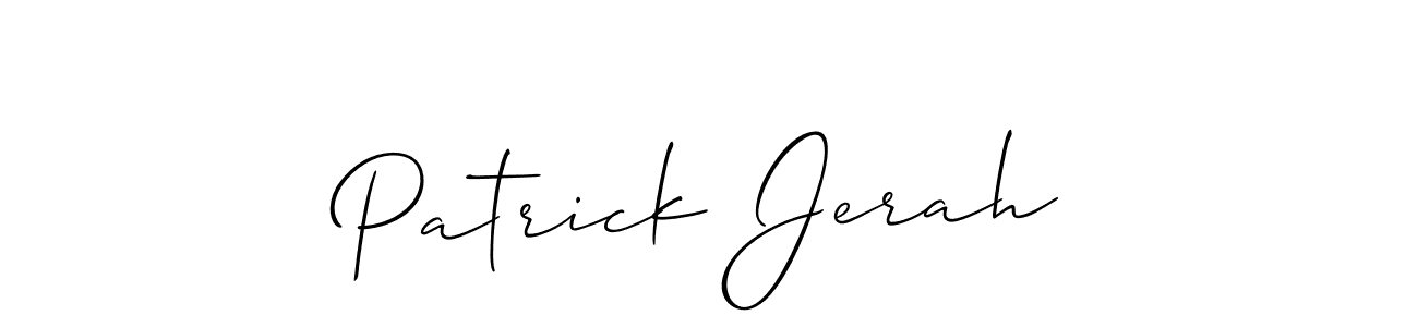 The best way (Allison_Script) to make a short signature is to pick only two or three words in your name. The name Patrick Jerah include a total of six letters. For converting this name. Patrick Jerah signature style 2 images and pictures png