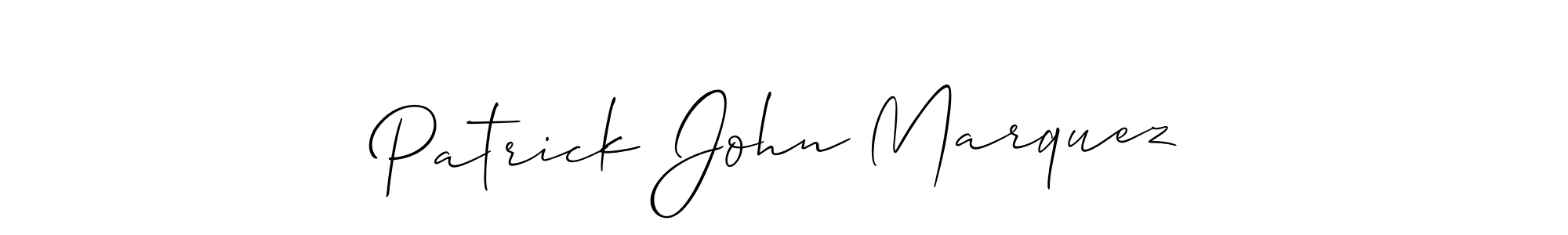 It looks lik you need a new signature style for name Patrick John Marquez. Design unique handwritten (Allison_Script) signature with our free signature maker in just a few clicks. Patrick John Marquez signature style 2 images and pictures png