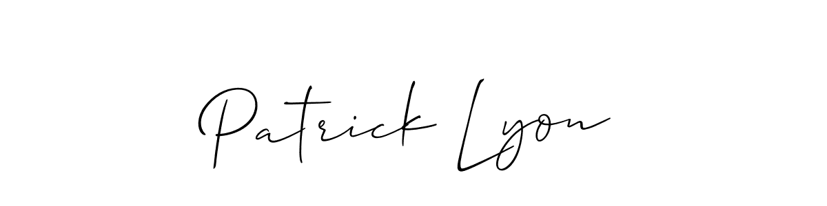 It looks lik you need a new signature style for name Patrick Lyon. Design unique handwritten (Allison_Script) signature with our free signature maker in just a few clicks. Patrick Lyon signature style 2 images and pictures png