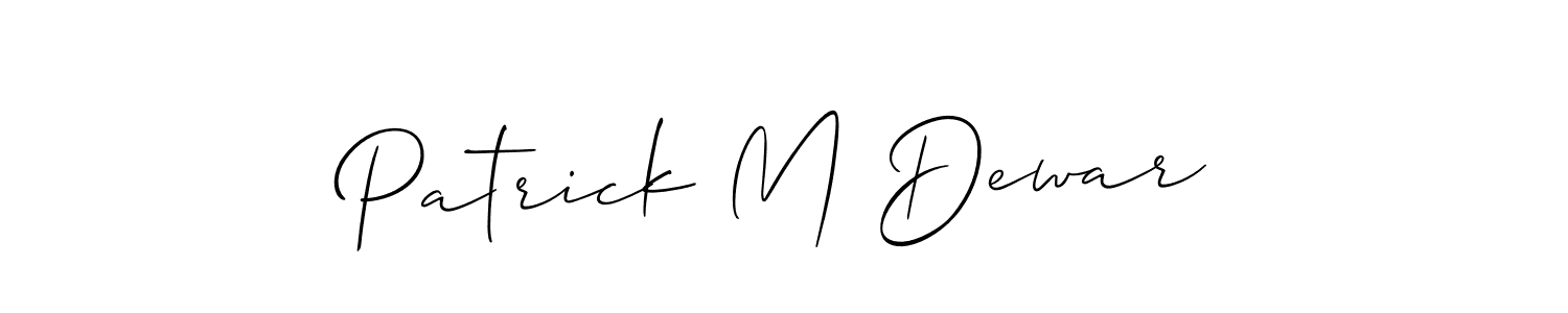 Design your own signature with our free online signature maker. With this signature software, you can create a handwritten (Allison_Script) signature for name Patrick M Dewar. Patrick M Dewar signature style 2 images and pictures png