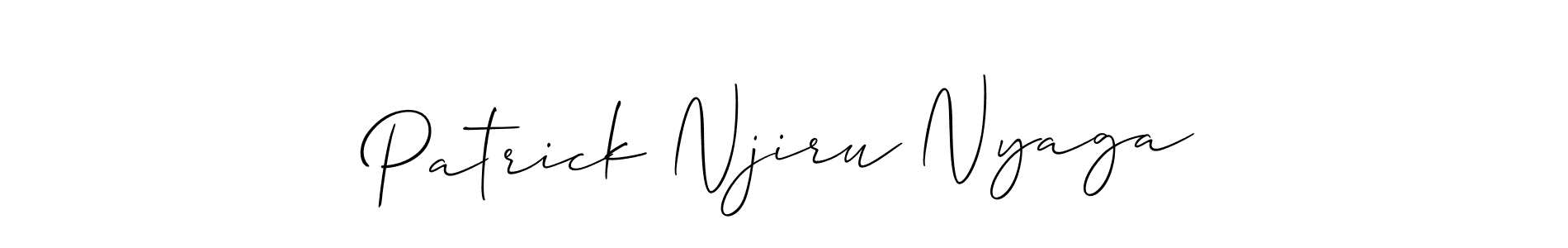 Make a beautiful signature design for name Patrick Njiru Nyaga. With this signature (Allison_Script) style, you can create a handwritten signature for free. Patrick Njiru Nyaga signature style 2 images and pictures png