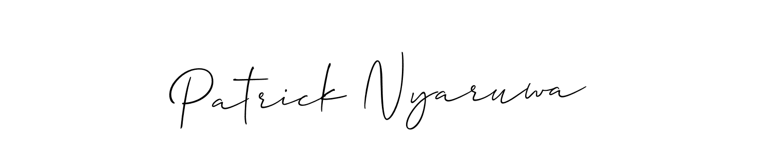 It looks lik you need a new signature style for name Patrick Nyaruwa. Design unique handwritten (Allison_Script) signature with our free signature maker in just a few clicks. Patrick Nyaruwa signature style 2 images and pictures png