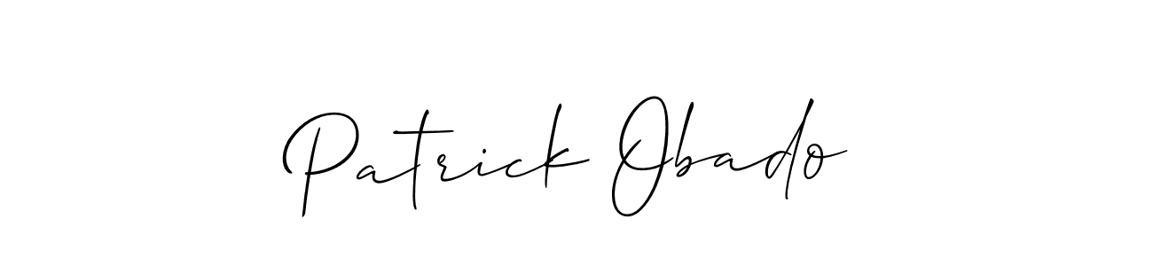 The best way (Allison_Script) to make a short signature is to pick only two or three words in your name. The name Patrick Obado include a total of six letters. For converting this name. Patrick Obado signature style 2 images and pictures png