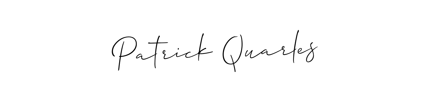 Also we have Patrick Quarles name is the best signature style. Create professional handwritten signature collection using Allison_Script autograph style. Patrick Quarles signature style 2 images and pictures png