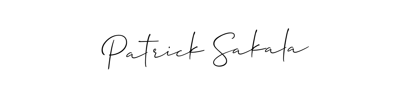 Create a beautiful signature design for name Patrick Sakala. With this signature (Allison_Script) fonts, you can make a handwritten signature for free. Patrick Sakala signature style 2 images and pictures png
