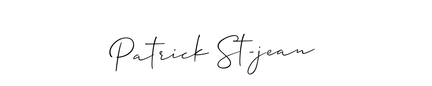 Use a signature maker to create a handwritten signature online. With this signature software, you can design (Allison_Script) your own signature for name Patrick St-jean. Patrick St-jean signature style 2 images and pictures png