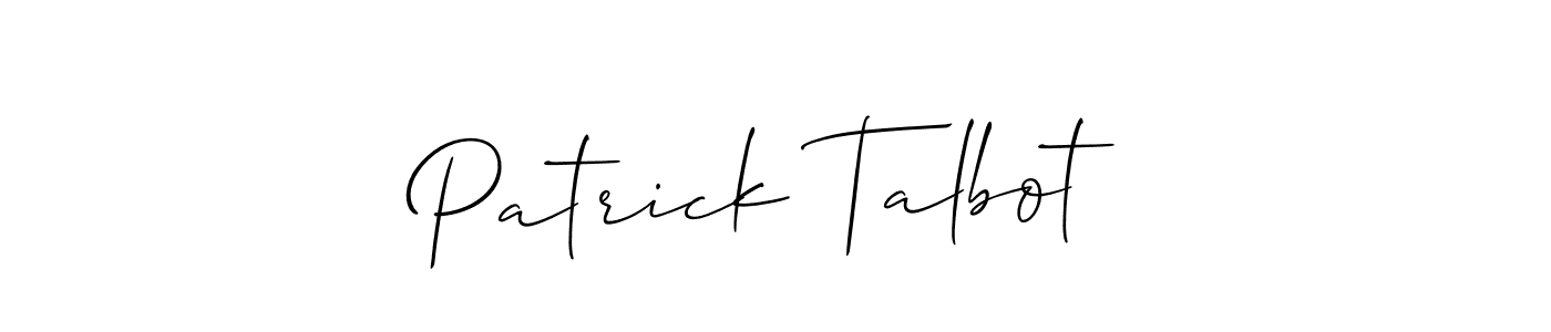How to make Patrick Talbot signature? Allison_Script is a professional autograph style. Create handwritten signature for Patrick Talbot name. Patrick Talbot signature style 2 images and pictures png