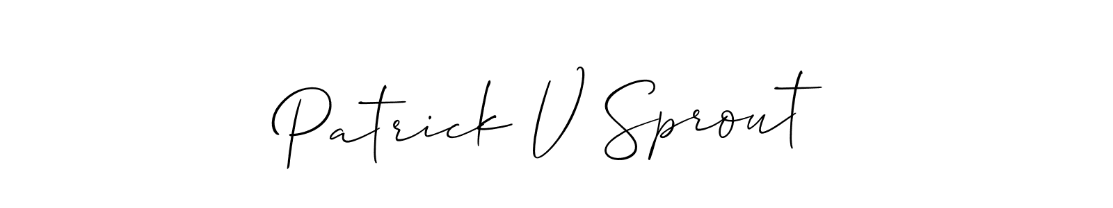 if you are searching for the best signature style for your name Patrick V Sprout. so please give up your signature search. here we have designed multiple signature styles  using Allison_Script. Patrick V Sprout signature style 2 images and pictures png