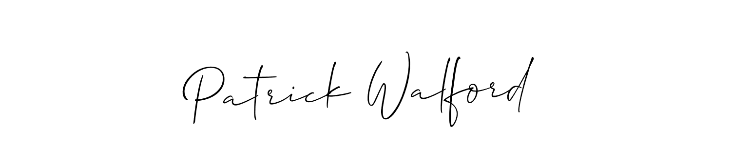 The best way (Allison_Script) to make a short signature is to pick only two or three words in your name. The name Patrick Walford include a total of six letters. For converting this name. Patrick Walford signature style 2 images and pictures png