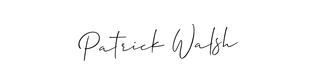 How to Draw Patrick Walsh signature style? Allison_Script is a latest design signature styles for name Patrick Walsh. Patrick Walsh signature style 2 images and pictures png