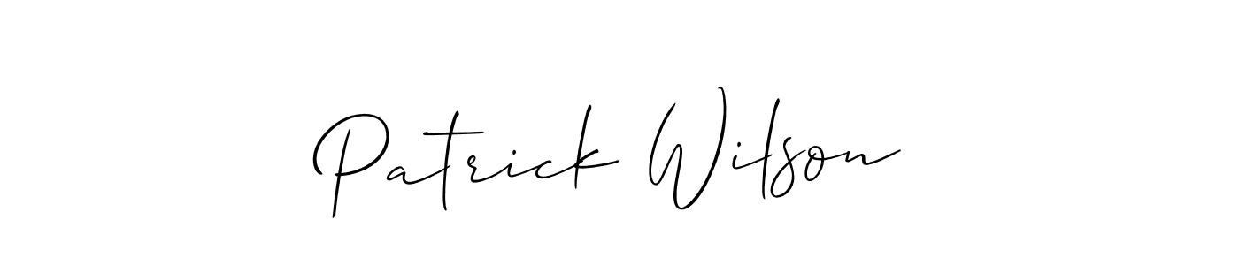 Use a signature maker to create a handwritten signature online. With this signature software, you can design (Allison_Script) your own signature for name Patrick Wilson. Patrick Wilson signature style 2 images and pictures png