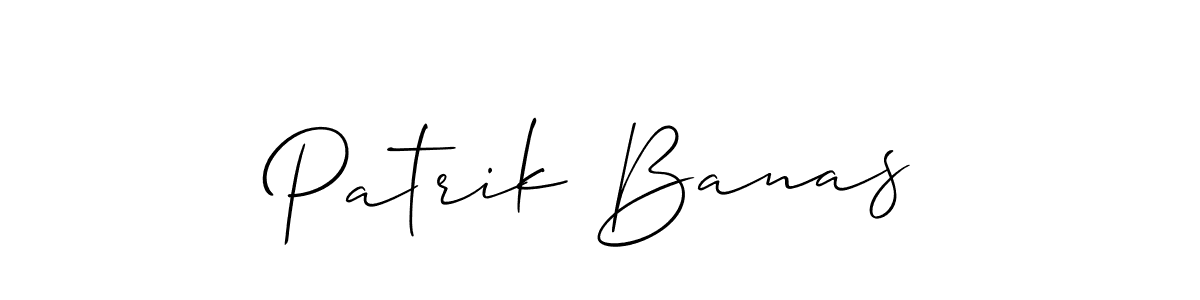 You should practise on your own different ways (Allison_Script) to write your name (Patrik Banas) in signature. don't let someone else do it for you. Patrik Banas signature style 2 images and pictures png