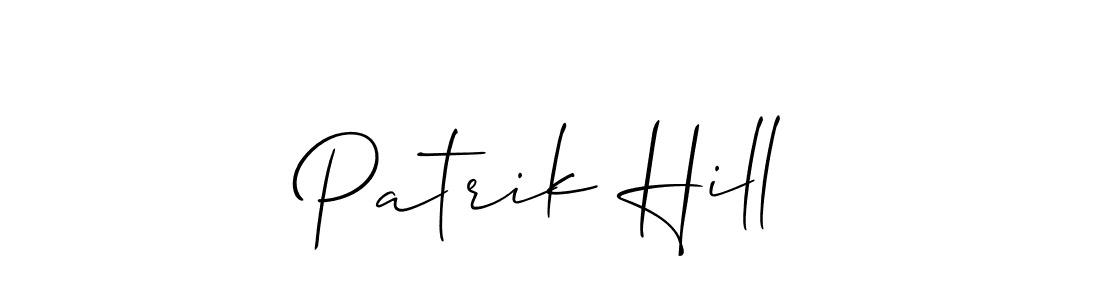 Patrik Hill stylish signature style. Best Handwritten Sign (Allison_Script) for my name. Handwritten Signature Collection Ideas for my name Patrik Hill. Patrik Hill signature style 2 images and pictures png