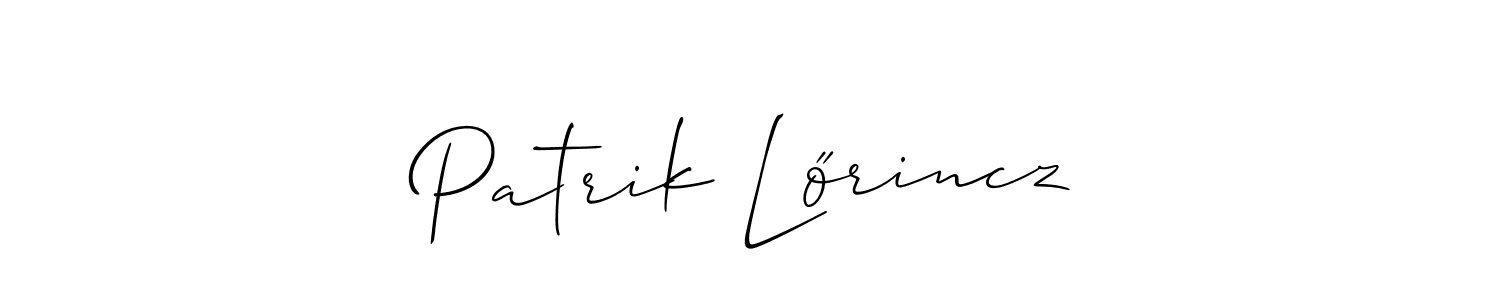 How to make Patrik Lőrincz signature? Allison_Script is a professional autograph style. Create handwritten signature for Patrik Lőrincz name. Patrik Lőrincz signature style 2 images and pictures png