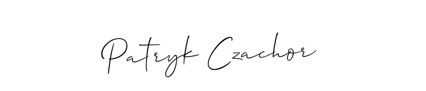 Design your own signature with our free online signature maker. With this signature software, you can create a handwritten (Allison_Script) signature for name Patryk Czachor. Patryk Czachor signature style 2 images and pictures png
