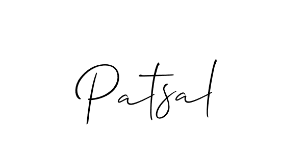 It looks lik you need a new signature style for name Patsal. Design unique handwritten (Allison_Script) signature with our free signature maker in just a few clicks. Patsal signature style 2 images and pictures png