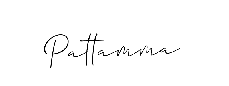 Create a beautiful signature design for name Pattamma. With this signature (Allison_Script) fonts, you can make a handwritten signature for free. Pattamma signature style 2 images and pictures png