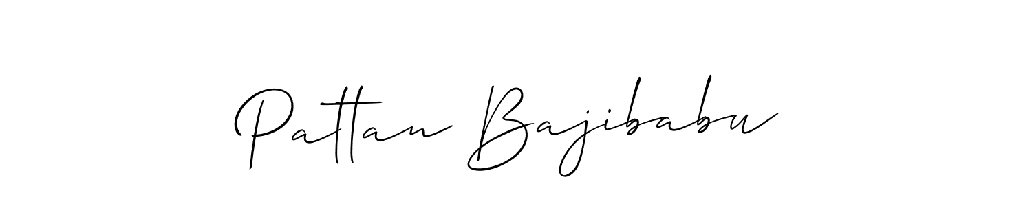 Also You can easily find your signature by using the search form. We will create Pattan Bajibabu name handwritten signature images for you free of cost using Allison_Script sign style. Pattan Bajibabu signature style 2 images and pictures png