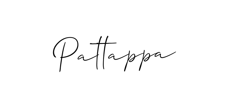 You should practise on your own different ways (Allison_Script) to write your name (Pattappa) in signature. don't let someone else do it for you. Pattappa signature style 2 images and pictures png