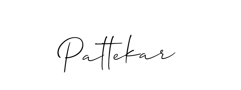 Use a signature maker to create a handwritten signature online. With this signature software, you can design (Allison_Script) your own signature for name Pattekar. Pattekar signature style 2 images and pictures png