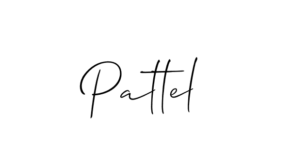 Pattel stylish signature style. Best Handwritten Sign (Allison_Script) for my name. Handwritten Signature Collection Ideas for my name Pattel. Pattel signature style 2 images and pictures png