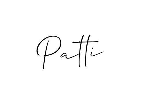 You should practise on your own different ways (Allison_Script) to write your name (Patti) in signature. don't let someone else do it for you. Patti signature style 2 images and pictures png
