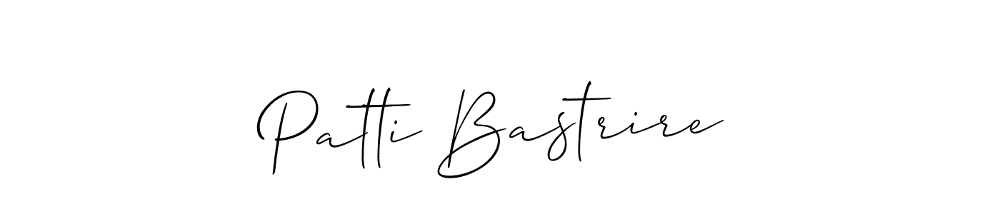 Create a beautiful signature design for name Patti Bastrire. With this signature (Allison_Script) fonts, you can make a handwritten signature for free. Patti Bastrire signature style 2 images and pictures png