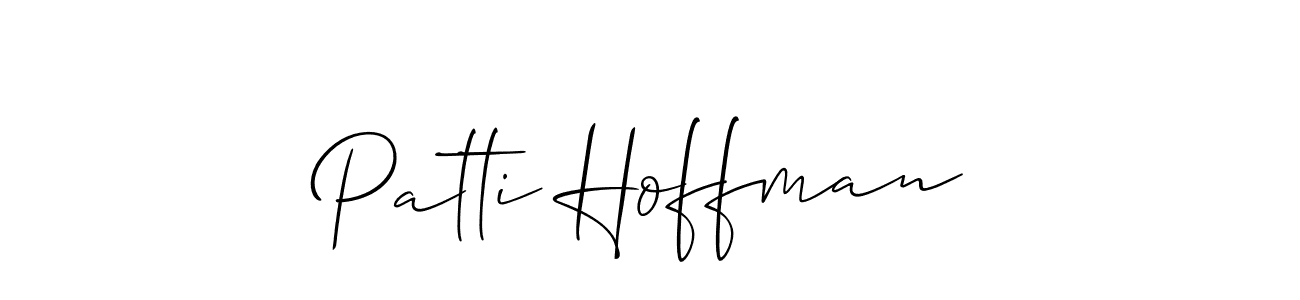 You should practise on your own different ways (Allison_Script) to write your name (Patti Hoffman) in signature. don't let someone else do it for you. Patti Hoffman signature style 2 images and pictures png