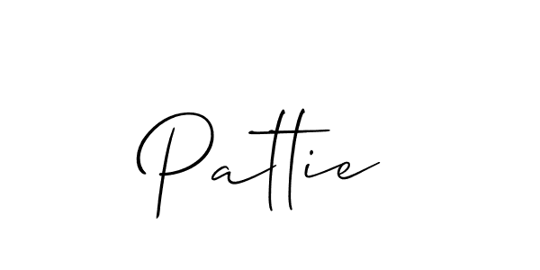 Create a beautiful signature design for name Pattie. With this signature (Allison_Script) fonts, you can make a handwritten signature for free. Pattie signature style 2 images and pictures png