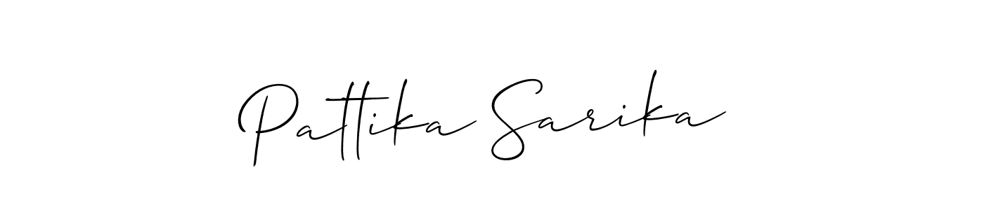 Make a short Pattika Sarika signature style. Manage your documents anywhere anytime using Allison_Script. Create and add eSignatures, submit forms, share and send files easily. Pattika Sarika signature style 2 images and pictures png