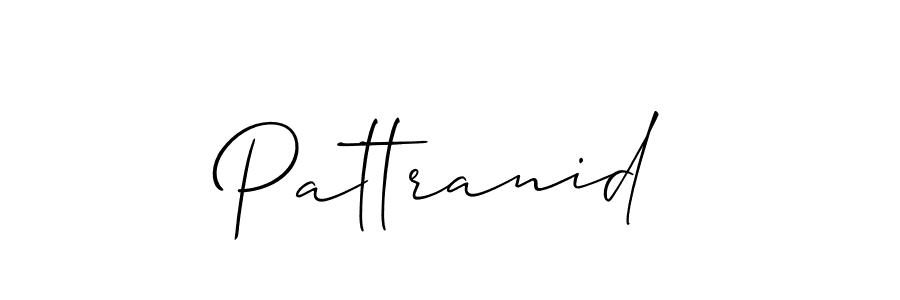 Use a signature maker to create a handwritten signature online. With this signature software, you can design (Allison_Script) your own signature for name Pattranid. Pattranid signature style 2 images and pictures png