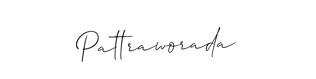 It looks lik you need a new signature style for name Pattraworada. Design unique handwritten (Allison_Script) signature with our free signature maker in just a few clicks. Pattraworada signature style 2 images and pictures png