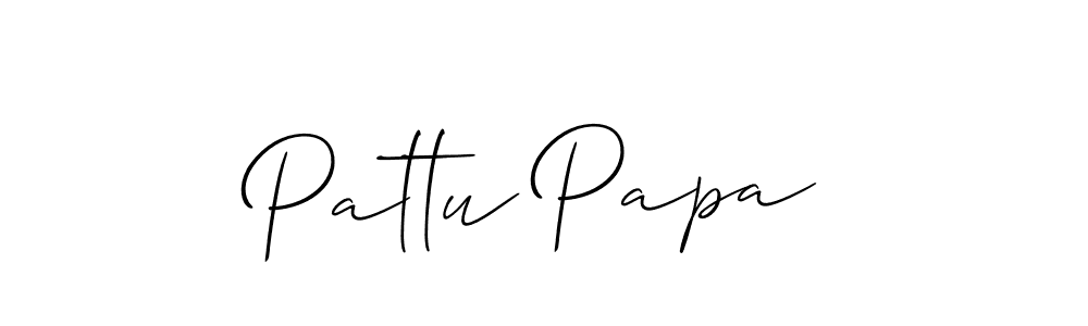 How to make Pattu Papa signature? Allison_Script is a professional autograph style. Create handwritten signature for Pattu Papa name. Pattu Papa signature style 2 images and pictures png